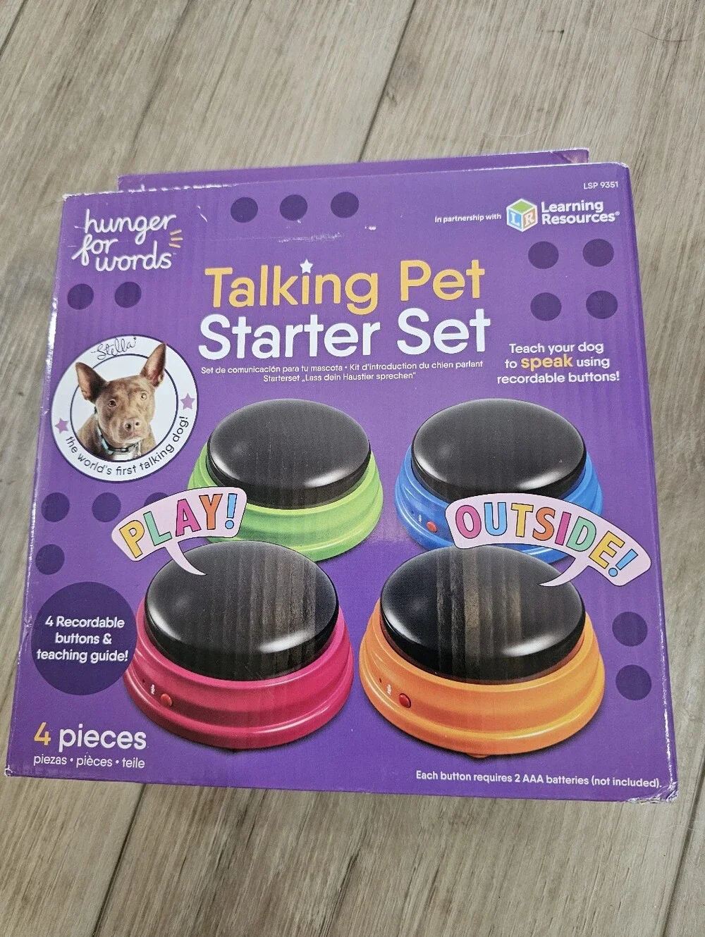 Hunger For Words Talking Pet Starter Set for Dog Training 4 Pack